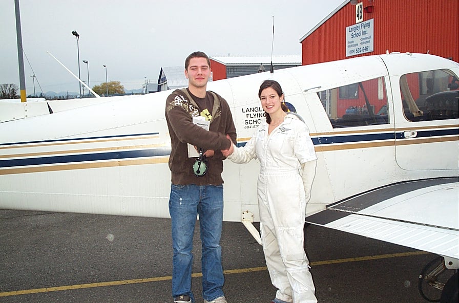 Ryan Ostermeier and Naomi Jones.  Langley Flying School.